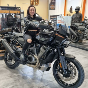 Katarina Enberg på sin hojvinst Pan America S